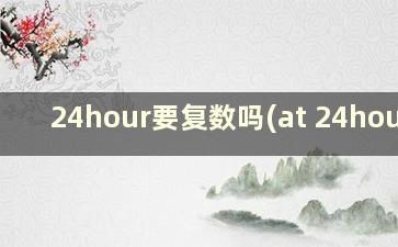 24hour要复数吗(at 24hours)